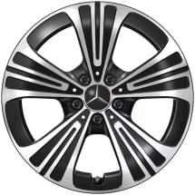 Wheels E-Class S214 18 inch Genuine Mercedes-Benz 5-spoke black | A2144012200 7X23-S214