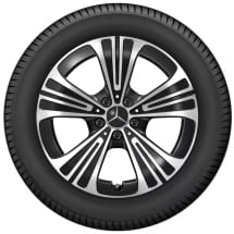 Wheels E-Class S214 18 inch Genuine Mercedes-Benz 5-spoke black | A2144012200 7X23-S214