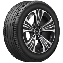 Wheels E-Class S214 18 inch Genuine Mercedes-Benz 5-spoke black | A2144012200 7X23-S214