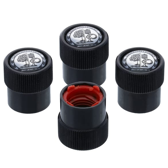 Genuine AMG valve caps black set 4 pieces