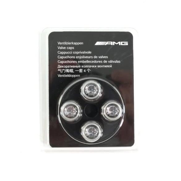 Genuine AMG valves caps satin-silver set 4 pieces | B66472005