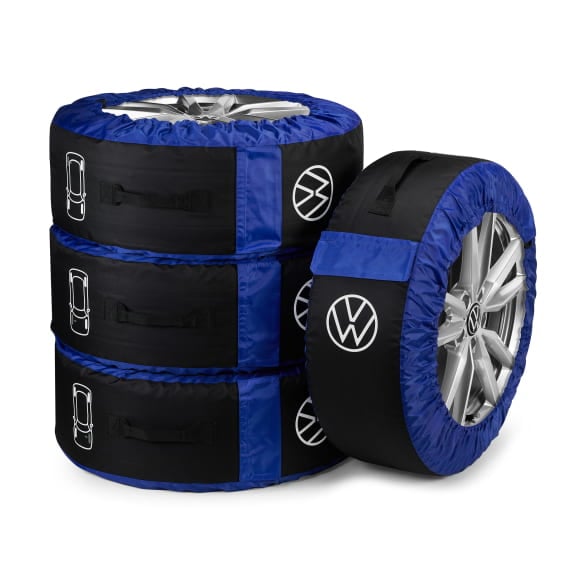 Tyre bag complete wheels up to 21 inch black blue Genuine Volkswagen