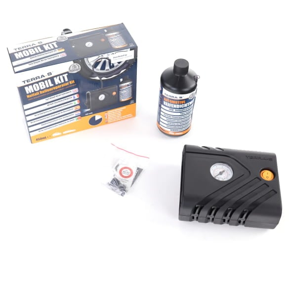 Tyre puncture kit Air compressor Sealant 450ml Tyre repair kit Genuine VW