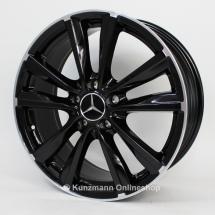18 inch wheels set | 5-twin-spoke wheel | black polished | CLA W117 | Genuine Mercedes-Benz | A24640106007X72-CLA