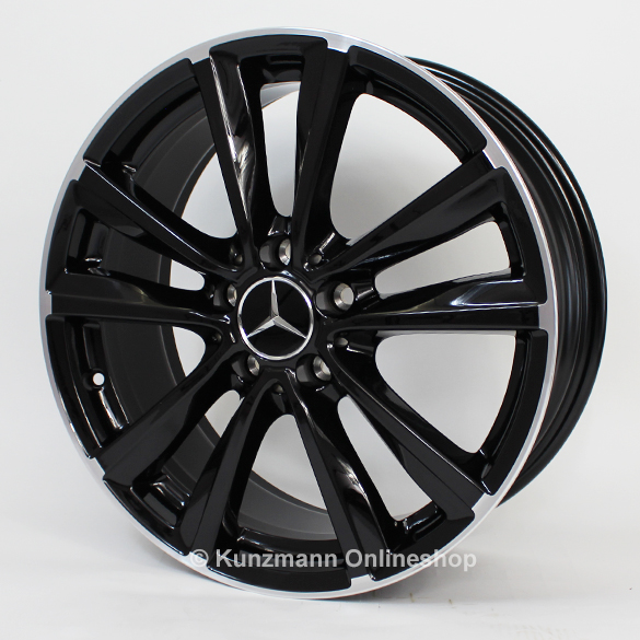 18 inch wheels set | 5-twin-spoke wheel | black polished | CLA W117 | Genuine Mercedes-Benz | A24640106007X72-CLA 18 inch wheels set | 5-twin-spoke wheel | black polished | CLA W117 | Genuine Mercedes-Benz | A24640106007X72-CLA