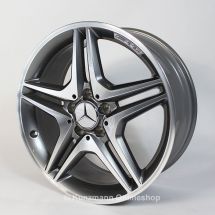 AMG 18 inch rim set | CLA C117 | 5-Double-Spoke | himalaya grey | A17640103027X21-C117-AMG