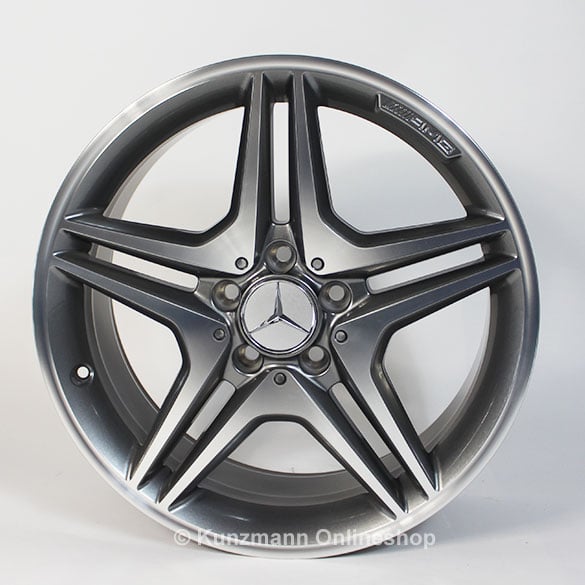 Original AMG 18 inch rim set CLA C117 5-Double-Spoke himalaya grey