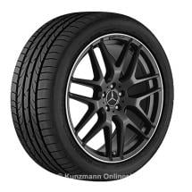 22 inch AMG wheel set cross-spoke rims black matt GLE Coupe C292 genuine Mercedes-Benz | A29240124007X71/25007X71