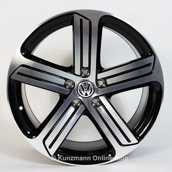 Volkswagen 5-spoke R light-alloy wheel set Cadiz | 19 inch | VW Golf 7 VII | 5G0601025AHFZZ-Cadiz-Satz