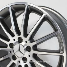 AMG 18 inch rim set | CLA W117 | multispoke rims | himalaya grey | A1764010200 7X21-W117