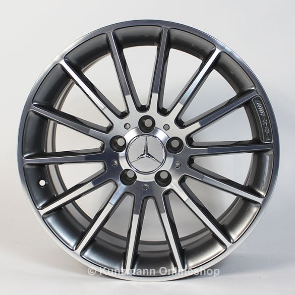 AMG 18 inch rim set | CLA W117 | multispoke rims | himalaya grey | A1764010200 7X21-W117