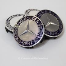 hub inserts set Mercedes-Benz laurel design in blue | A17140001255337