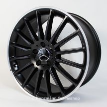 AMG 19 inch rim set black with silver edge CLA W117 Styling V / 5 from CLA45 AMG  | A17640105027X36-CLA