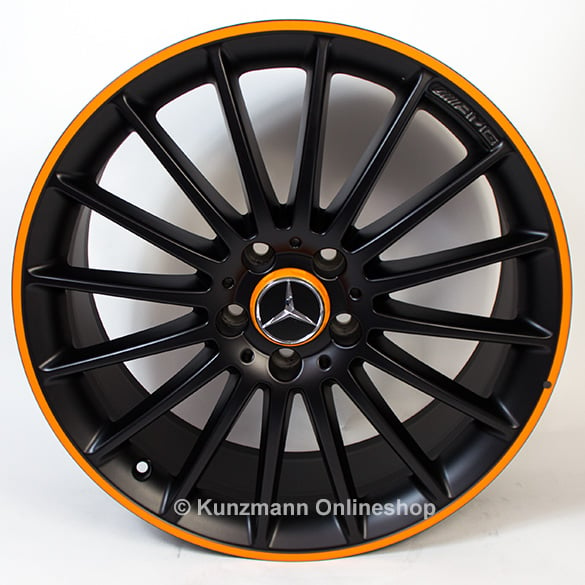 AMG 19-inch wheel set Orange Art Edition CLA 45 AMG W117 genuine Mercedes-Benz | A17640105029Y13-117-AMG-19