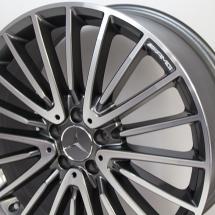 AMG 20 inch wheel set titanium grey multi-spoke wheel GLA X156 original Mercedes-Benz | A15640129007X21-Satz