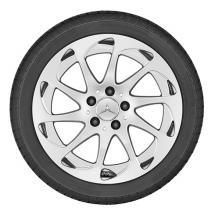 17-inch alloy wheel set 10-spoke titanium silver SL R231 genuine Mercedes-Benz | A23140124029765-Satz
