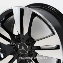 genuine Mercedes-Benz 5-Spoke rims sOriginal Mercedes-Benz 5-Doppel-Speichen Felgensatz | A-Klasse W176 | 18 Zollet | A-Class W176 | 18 inch | A24640104027X23-A