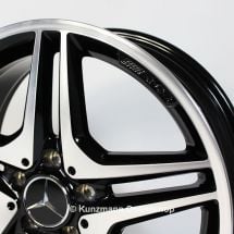 AMG 18 inch rim set | A-Class W176 | 5-Double-Spoke | black | A1764010302 7X23-W176