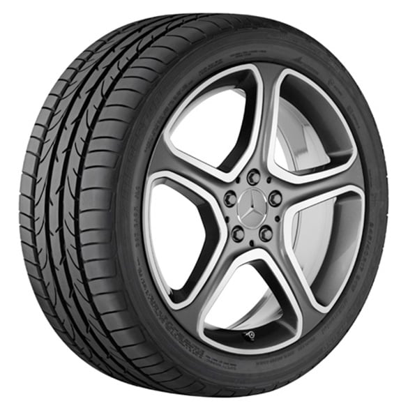 Mercedes-Benz 17 inch rims set A-Class W176 5-spoke tremolite-gray