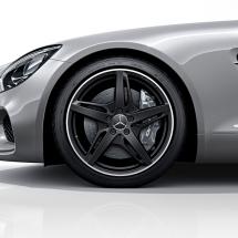 AMG 19 / 20 inch rim set AMG GT C190 5-double-spoke design black original Mercedes-Benz | A1904010100/02007X71-Satz