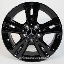 Mercedes-Benz 16 inch rims set | B-Class W246 | 5-twin-spoke | black | A24640100007X43-B
