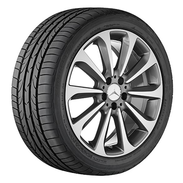 Mercedes-Benz 19 inch set of rims C-Class W205 10-spoke wheel himalaya gray