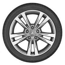 18-inch summer-Complete wheels | C-Class W205 | 5-twin-spoke design | Genuine Mercedes-Benz | A20540128/29027X21-Satz