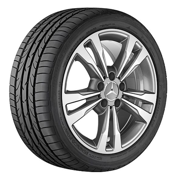 18-inch summer-Complete wheels | C-Class W205 | 5-twin-spoke design | Genuine Mercedes-Benz | A20540128/29027X21-Satz