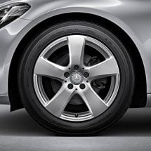 Mercedes-Benz 17 inch rims set of | C-Class W205 | 5-spoke wheel | vanadium silver  | A20540155007X45-Satz