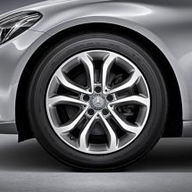 Mercedes-Benz 17 inch rims set of | C-Class W205 | 5-twin-spoke wheel | himalaya gray | A20540102/39007X21-Satz