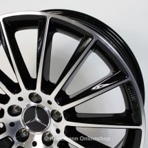 AMG 19-inch alloy wheel set | Mercedes-Benz C-Class W205 | multi-spoke wheel | black | A2054011300/14007X23-Satz