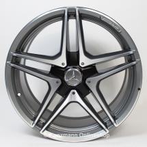 AMG 19 inch rim set | C-Class W205 | 5-double-spoke design | himalaya grey / polished | A2054011900/20007X21-Satz