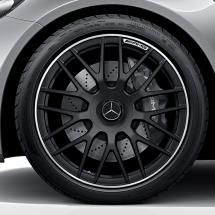 AMG hub caps cover forged wheel C-Class W205 black Original Mercedes-Benz | A00040011009283-C