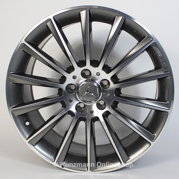 C 43 AMG 19-inch alloy wheel set Mercedes-Benz C-Class W205 multi-spoke wheel titanium grey | A20540154/66007X21-Satz