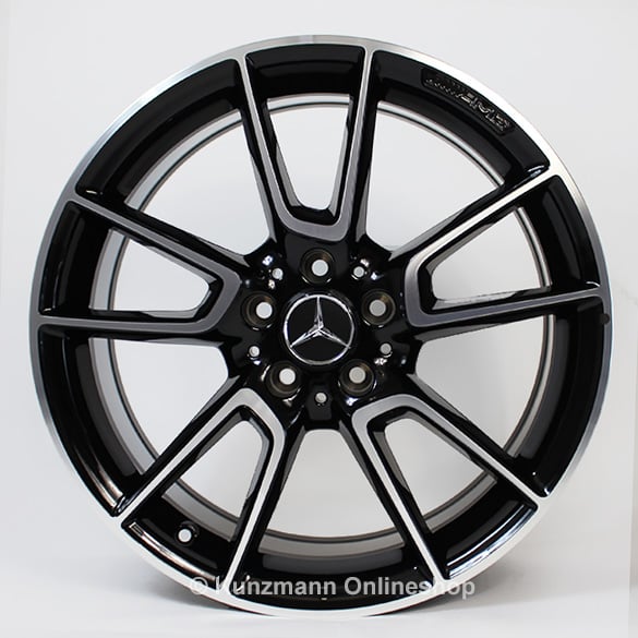 C 43 AMG 19-inch alloy-wheel-set 5-twin-spoke black C-Class W205 original Mercedes-Benz | A2054014900/65007X23-Satz