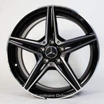 C 43 AMG 18-inch aluminium-wheel-set 5-spoke black C-Class W205 original Mercedes-Benz | A2054014800/72007X23-Satz