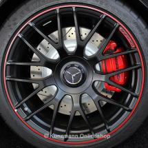 AMG 19 inch forged wheel C-Class W205 cross-spoke design edition 1 red original Mercedes-Benz | A2054011700/18009Y15-Satz