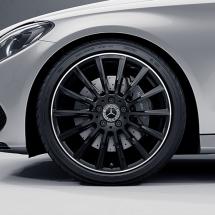 AMG 19-inch alloy wheel set Mercedes-Benz C-Class W205 multi-spoke wheel black | A2054011300/14007X72-Satz