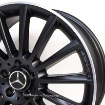 C 43 AMG 19 inch alloy wheel set Mercedes-Benz C-Class W205 multi-spoke wheel black matted | A2054015400/66007X71-Satz