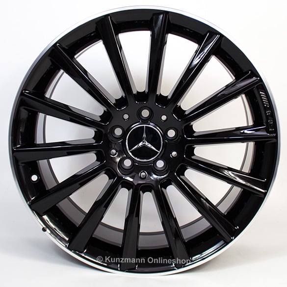 AMG 19-inch alloy wheel set Mercedes-Benz C-Class W205 multi-spoke wheel black | A2054011300/14007X72-Satz