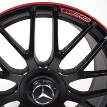 AMG 19 inch forged wheel C-Class W205 cross-spoke design edition 1 red original Mercedes-Benz | A2054011700/18009Y15-Satz