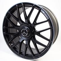 AMG 19 inch forged wheel C-Class W205 cross-spoke design black original Mercedes-Benz | A2054011700/18007X71-Satz