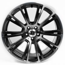 Brabus 19 inch light-alloy-rims set Monoblock R Liquid titanium smoked anthracite fully polished 5-double spokes design C-Class W205 | Mono-R-205