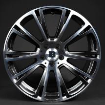 Brabus 19 inch light-alloy-rims set Monoblock R Liquid titanium smoked anthracite fully polished 5-double spokes design C-Class W205 | Mono-R-205