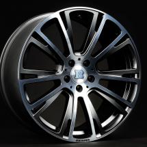 Brabus 19 inch light-alloy-rims set Monoblock R Liquid titanium smoked anthracite fully polished 5-double spokes design C-Class W205 | Mono-R-205