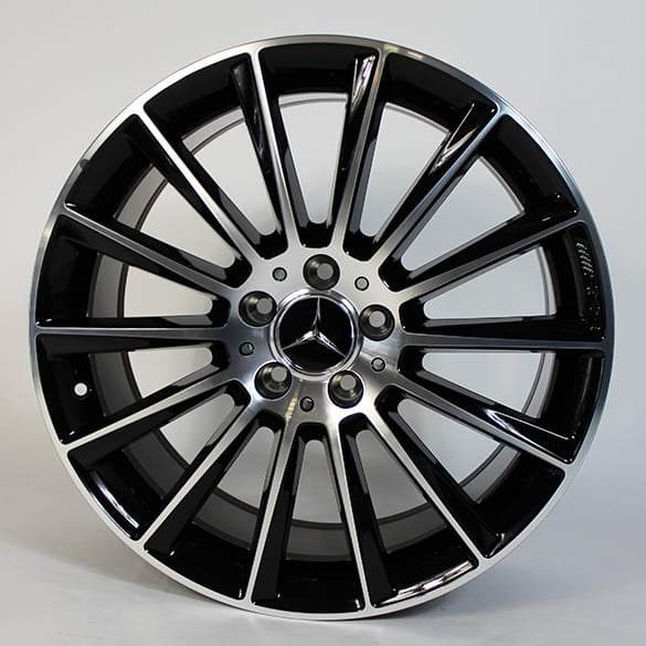 AMG 19-inch alloy wheel set Mercedes-Benz C-Class W205 multi-spoke wheel black