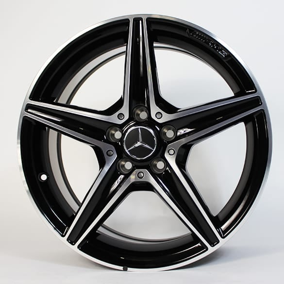 AMG 18-inch alloy wheel set Mercedes-Benz C-Class W205 5-spoke wheel black