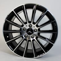 C 43 AMG 19-inch aluminium wheel set multispoke black C-Class W205 original Mercedes-Benz | A2054015400/66007X23-Satz