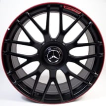 AMG 19 inch forged wheel C-Class W205 cross-spoke design edition 1 red original Mercedes-Benz | A2054011700/18009Y15-Satz