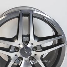 AMG 18-inch alloy wheel set | E-class W212 | original Mercedes-Benz | himalaya gray | E-W212-18-AMG
